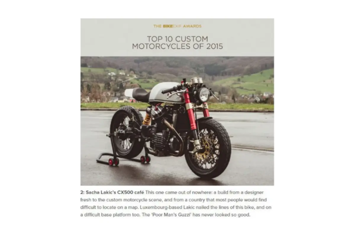 THE CX500 RATED 2ND OF THE BEST CUSTOM BUILDS OF 2015