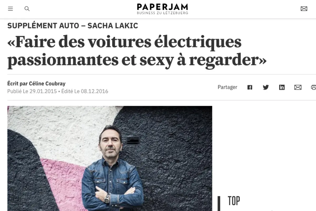 SACHA LAKIC -PAPERJAM MAGAZINE – AUTOMOBILE SUPPLEMENT