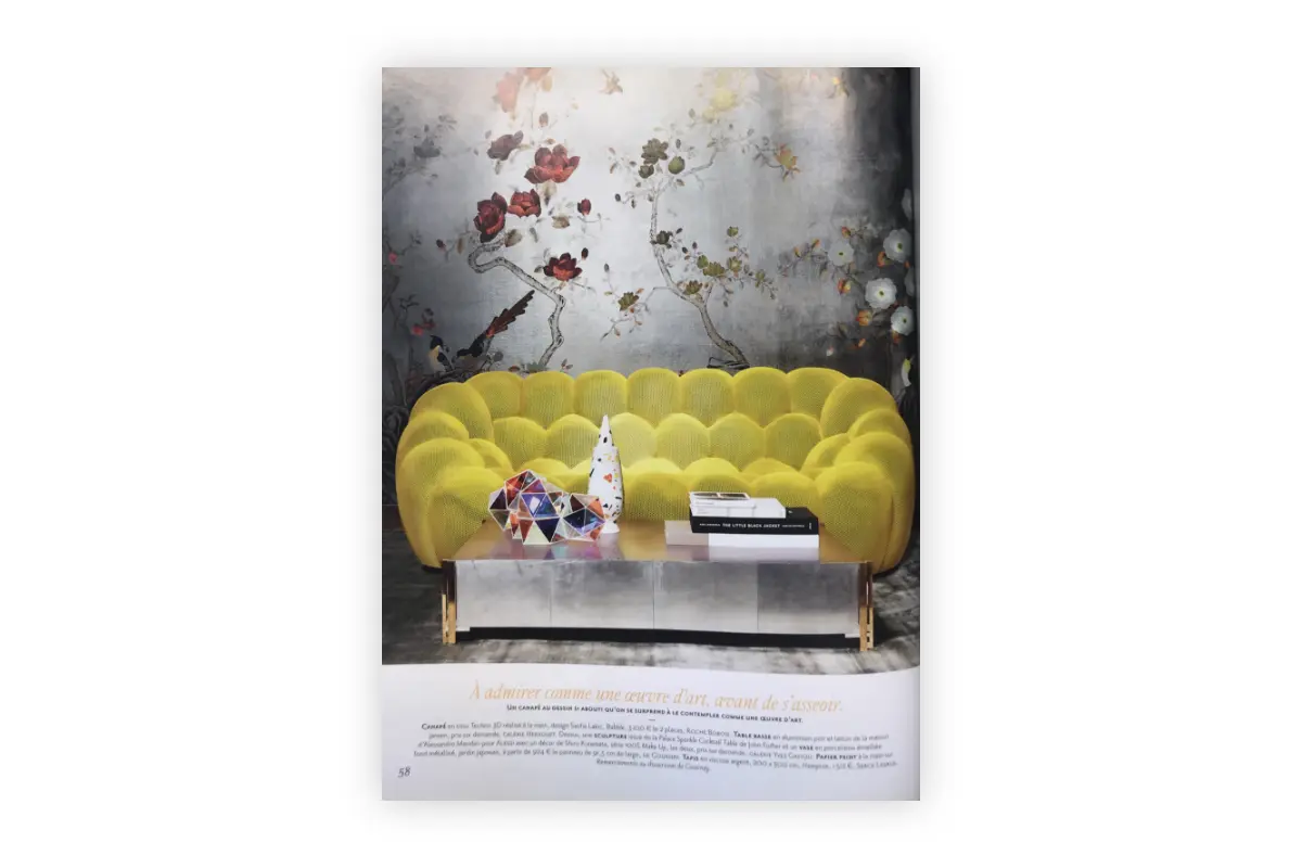 BUBBLE SOFA – ARCHITECTURAL DIGEST – FRENCH EDITION AUGUST/SEPTEMBER
